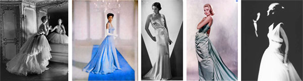 Photo montage of women's formal attire